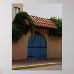 Porte bleue poster