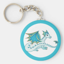 Porte - clé bleu de dragon de glace porte-clef