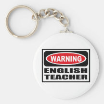 Porte - clé d'avertissement de PROFESSEUR D'ANGLAI Porte-clé