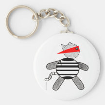 Porte - clé de cambrioleur de chat porte-clef