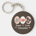 Porte - clé de chocolat d'amour de paix porte-clés
