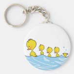 Porte - clé de famille de canard de natation porte-clefs