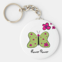 Porte - clé de papillon de flower power porte-clef