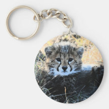 Porte - clé de petit animal de guépard porte-clés