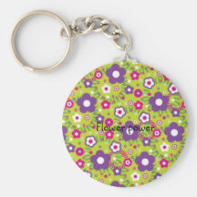 Porte - clé moderne de fleurs porte-clef