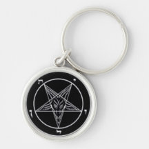 Porte - clé noir de Baphomet Porte-clefs
