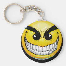 Porte - clé souriant mauvais porte-clef