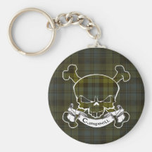 Porte-clés de crâne de tartan de Campbell