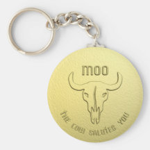 Porte-clés de médaille de vache