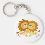 Porte-clés mignon de tango de deux lions de bande  porte-clés