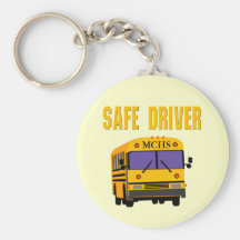 Porte-clés sûr de chauffeur d'autobus scolaire de 