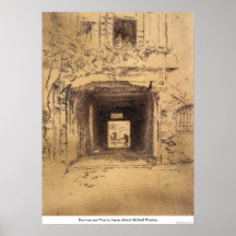 Porte et vigne par James Abbott McNeill Whistler Affiches