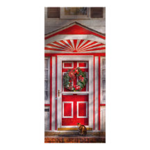 Porte - hiver - minou de Noël Motif Pour Double Carte