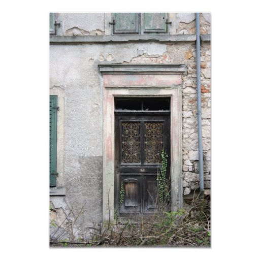 Porte sur le bâtiment abandonné, Bâle, Suisse Photo Sur Toile