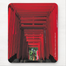 Portes de Torii de Japonais, tombeau de Hie, Tokyo Tapis De Souris