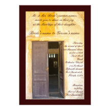 Portes d'église invitation personnalisable