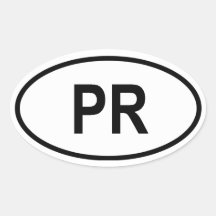 Porto Rico "P.R. " Autocollant