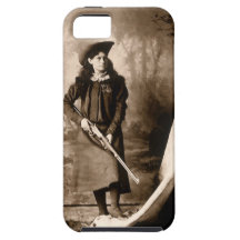 Portrait 1898 de Mlle Annie Oakley Holding un fusi Coques iPhone 5