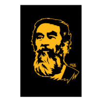 Portrait barbu de Saddam Hussein posters