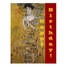 Portrait d'Adele Bloch-Bauer - joyeux anniversaire Carte Postale