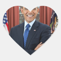 Portrait de Barack Obama Autocollant