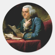 Portrait de Benjamin Franklin Autocollant