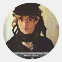 Portrait de Berthe Morisot Autocollant Rond
