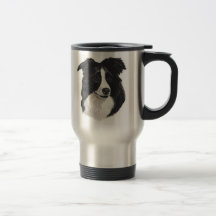 Portrait de border collie mugs à café
