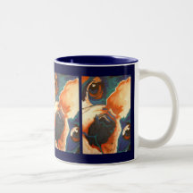 Portrait de bouledogue français mugs