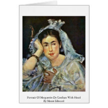 Portrait de capot de Marguerite De Conflans With Carte De Vœux