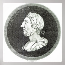 Portrait de Charlemagne Affiches