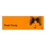 Portrait de chat cartes de visite personnelles