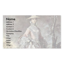 Portrait de comtesse Howe de Mary par Thomas Gains Cartes De Visite Personnelles