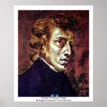 Portrait de Frédéric Chopin Affiche