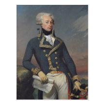 Portrait de Gilbert Motier en tant que lieutenant Carte Postale