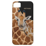Portrait de girafe et fourrure - personnaliser étuis iPhone 5