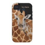 Portrait de girafe et fourrure - personnaliser coque vibe iPhone 4