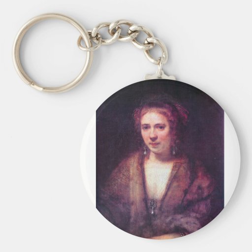 Portrait de Hendrickje Stoffels par Rembrandt Porte-clés