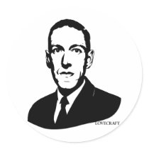 Portrait de HP Lovecraft autocollants