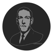 Portrait de HP Lovecraft autocollants