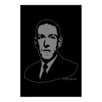 Portrait de HP Lovecraft posters