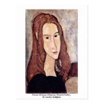 Portrait de Jeanne Hébuterne [chef dans le profil] Cartes Postales