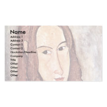 Portrait de Jeanne Hébuterne [chef dans le profil] Modèles De Cartes De Visite