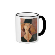 Portrait de Jeanne Hebuterne dans un grand chapeau Mug