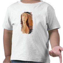 Portrait de Jeanne Hebuterne dans un grand chapeau T-shirt