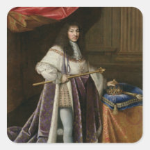 Portrait de Louis XIV Autocollants Carrés