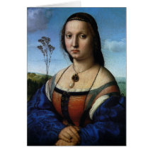 Portrait de Maddalena Doni par Raphael ou Raffaell Cartes De Vœux