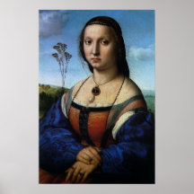 Portrait de Maddalena Doni par Raphael ou Raffaell Affiches