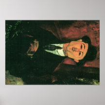 Portrait de Modigliani Amedeo Affiche