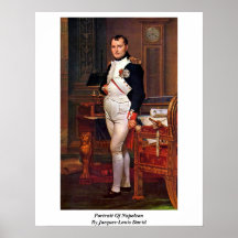 Portrait de napoléon par Jacques-Louis David Affiche